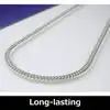 Pure Titanium & Germanium Curb Chain Necklace (Rhodium plated) 50cm (19.6