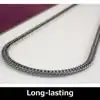 Pure Titanium & Germanium Curb Chain Necklace 50cm (19.6