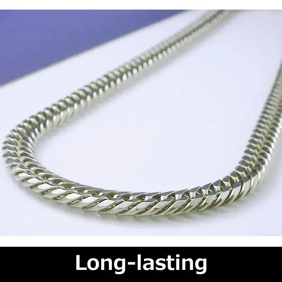 thumbnail interactive-video image 1 of Handmade Women's Titanium Stainless Steel Flat Chain Choker Necklace (12-17 Inch) 1 of 4