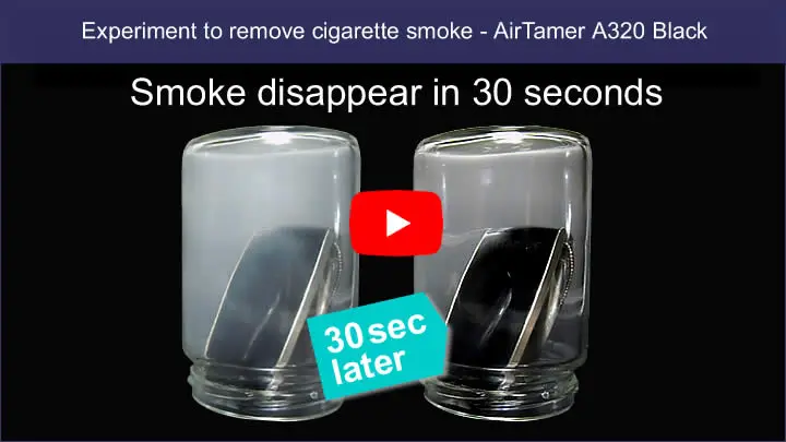 Experiment to remove cigarette smoke